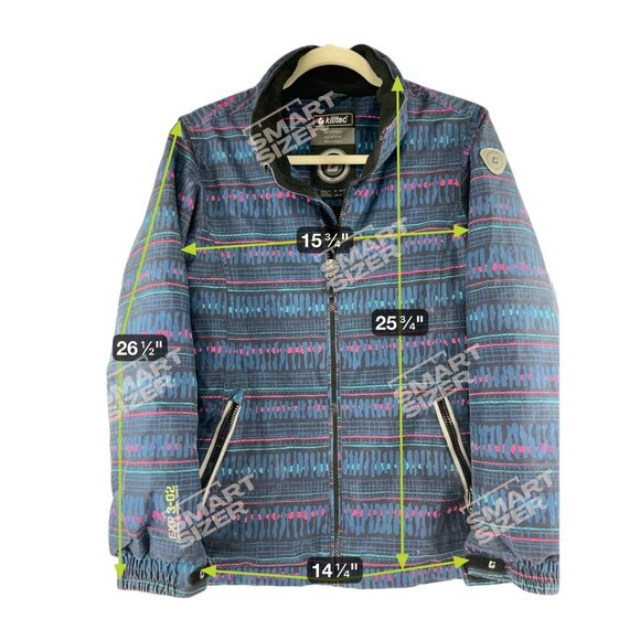 Killtec Waterproof Breathable Jacket Youth 14 Patterned Winter Outerwear Ski - Picture 6 of 11